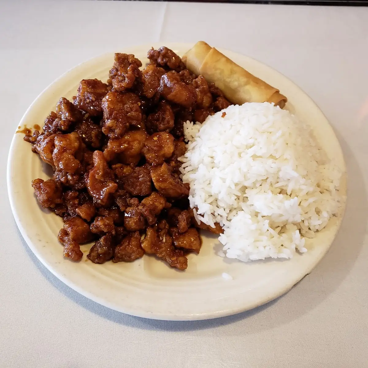 Kung Pao Chicken with White Rice