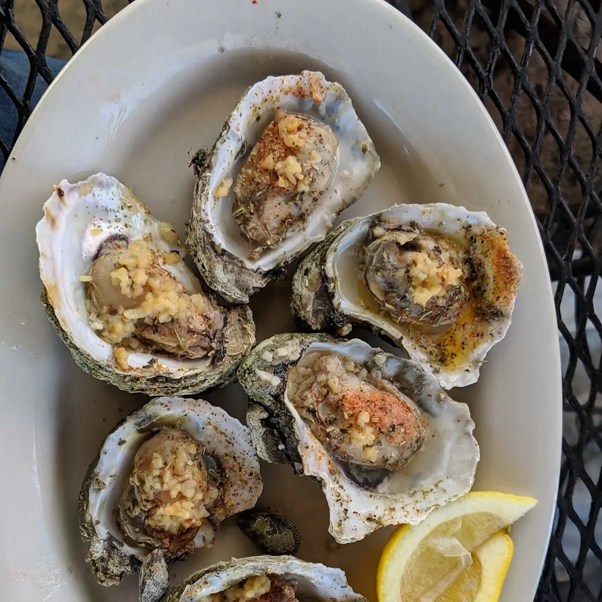 Dozen Oysters Charbroiled