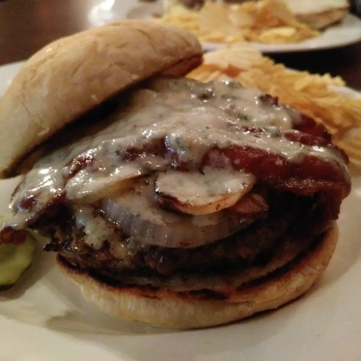 Burger with Blue Cheese