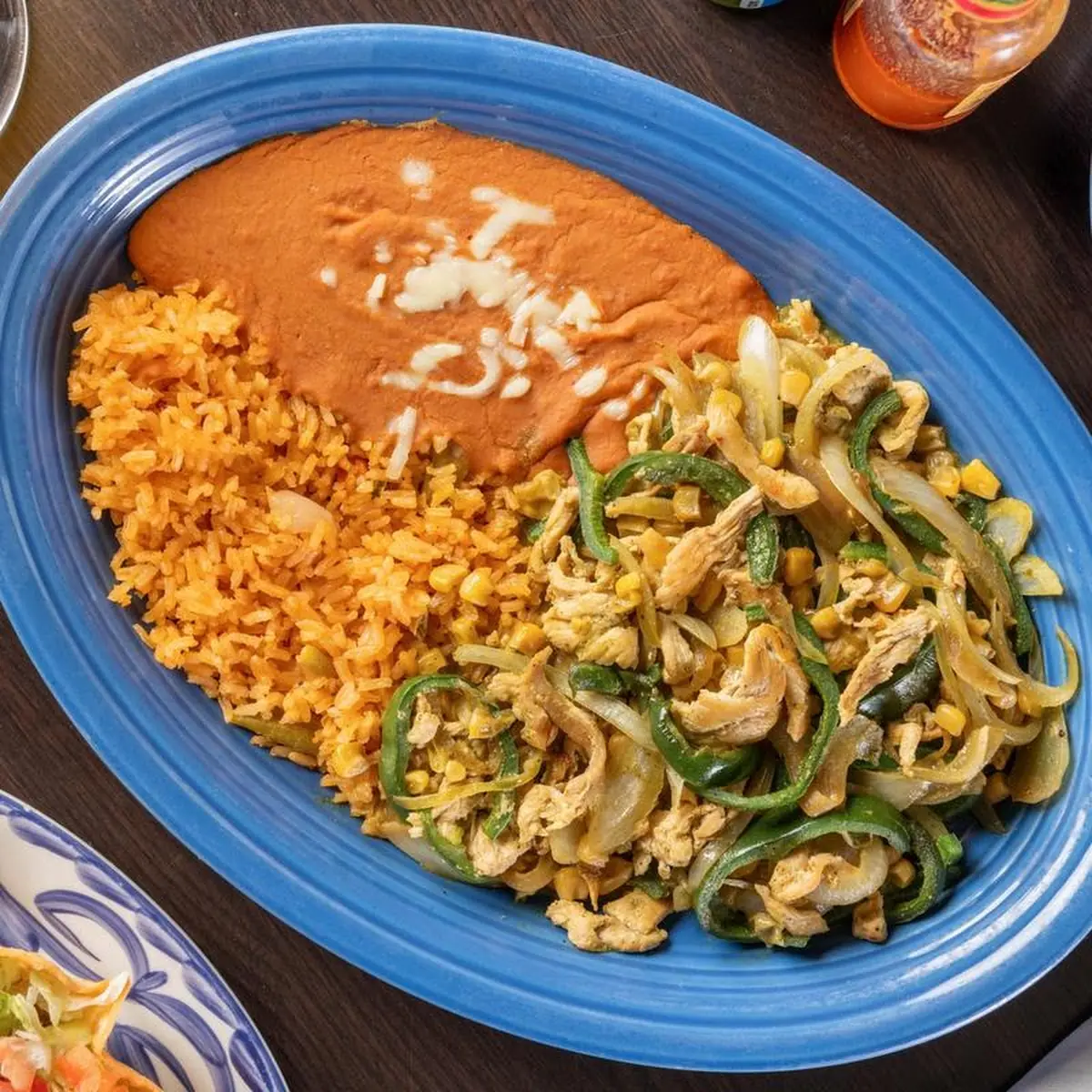 Chicken Enchilada Beef Taco Rice and Bean