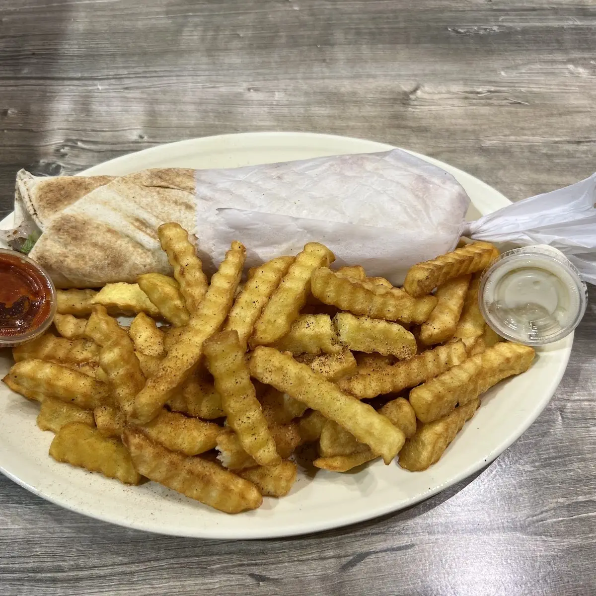 Shawarma Sandwich with Fries