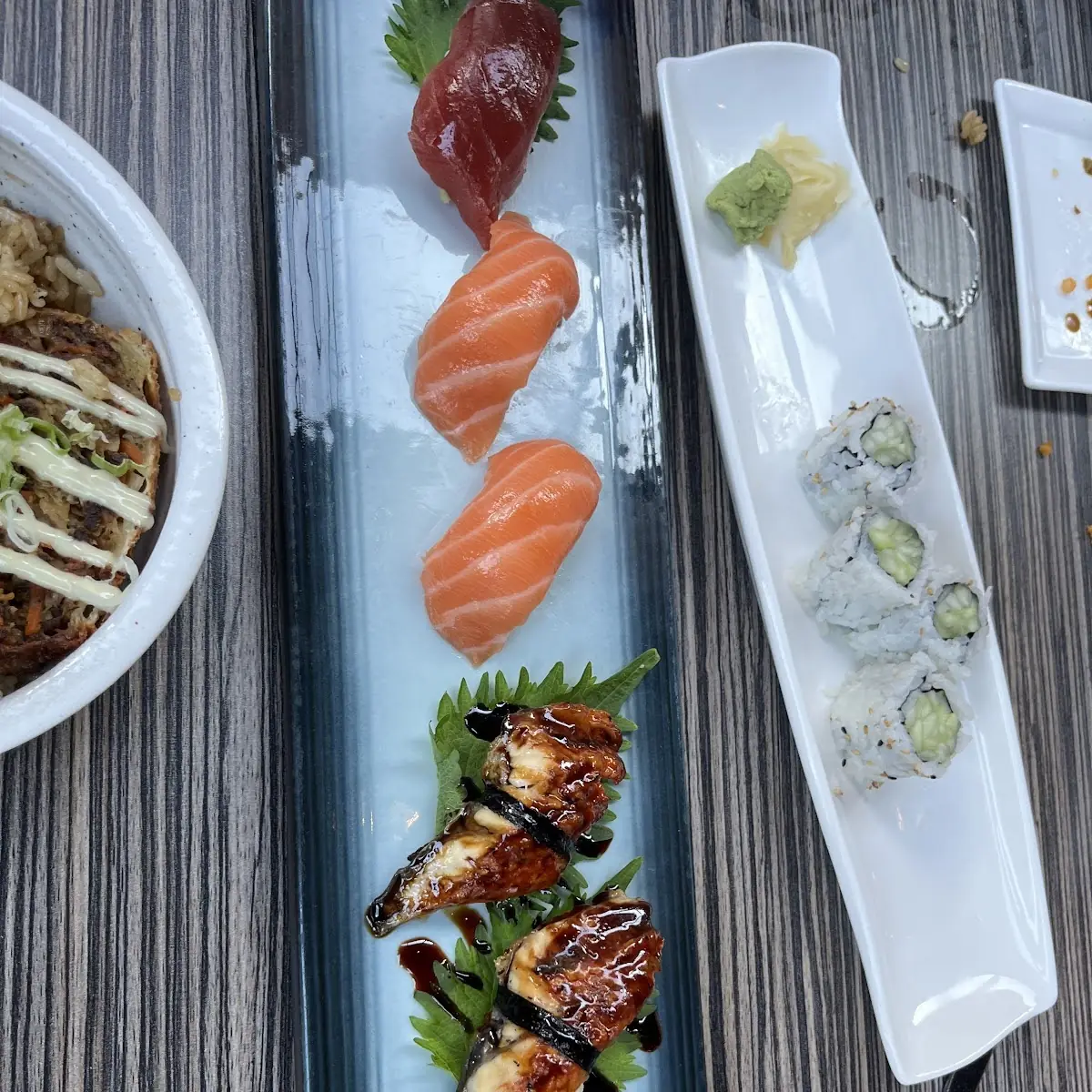Salmon and Unagi Nigiri