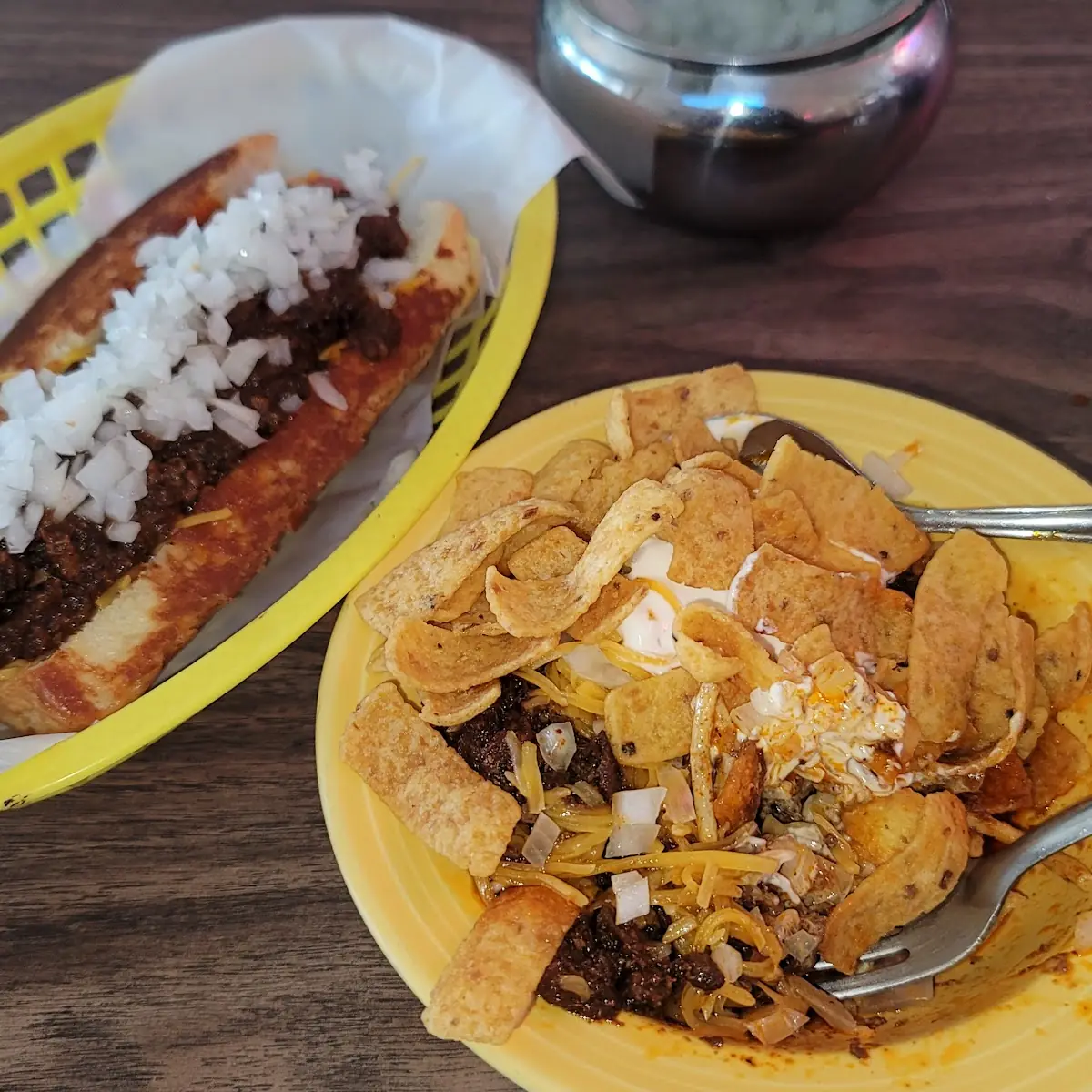 Chili Dog & Chili Spaghetti