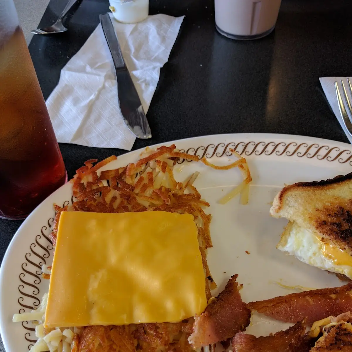 Texas Breakfast Melt with Hashbrowns