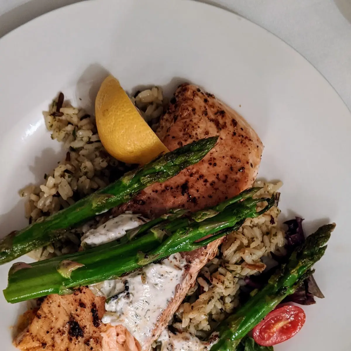Grilled Chicken Cordon Bleu Wild Rice & Asparagus