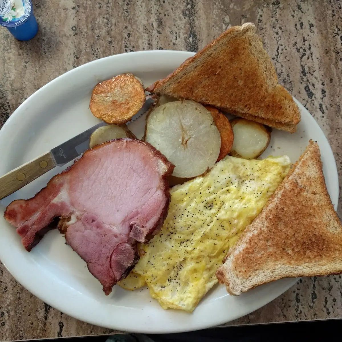 Smoked Pork Chop & Eggs