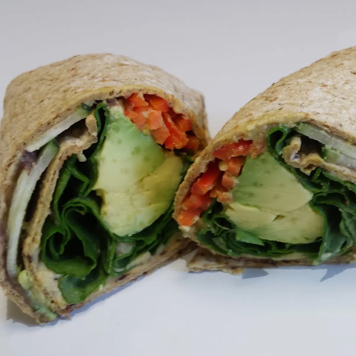 Black Bean and Hummus Wrap