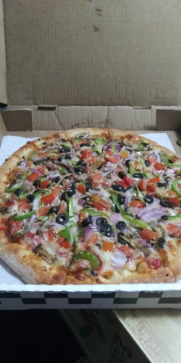 Vegetarian Pizza at a Different Angle