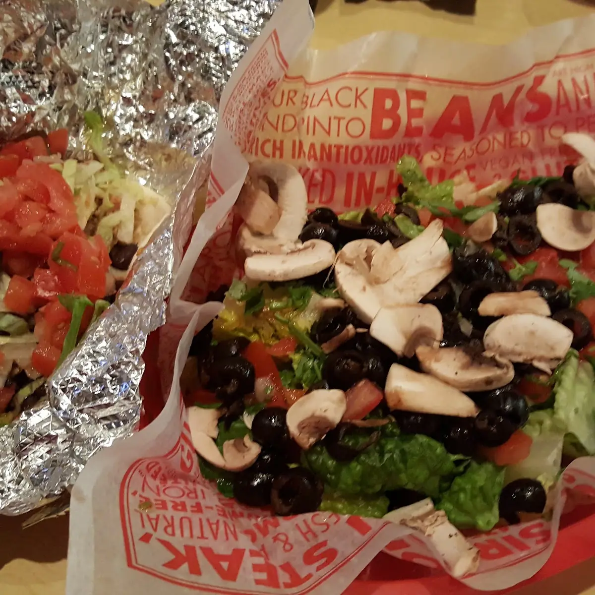 Chicken Soft Taco and Salad
