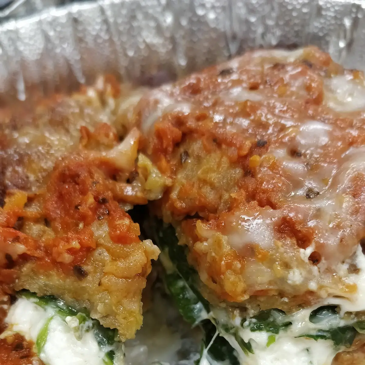 Eggplant Parm on Risotto