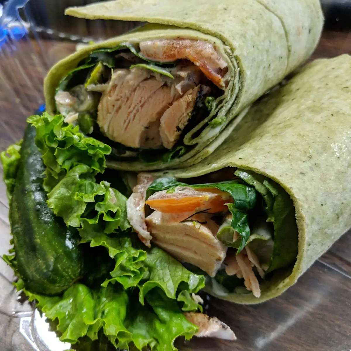 Grilled Salmon Wrap