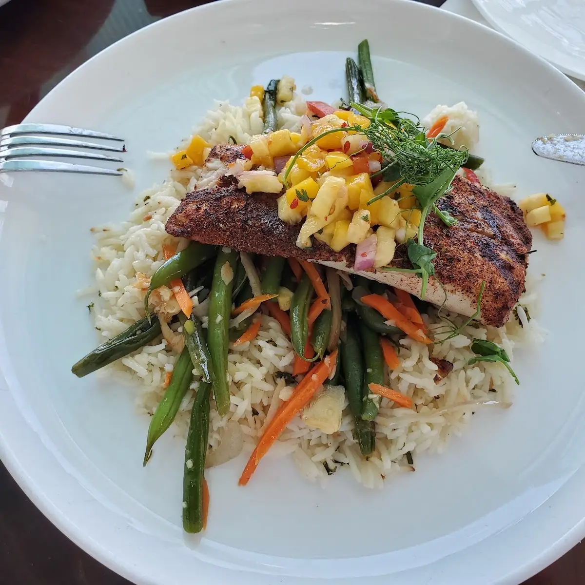 Mahi Mahi with Rice and Beans
