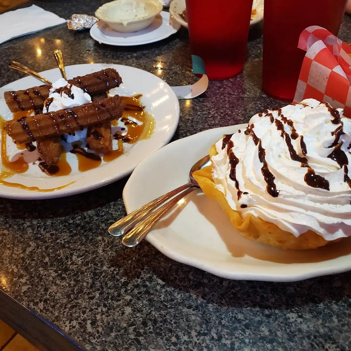 Churros and Fried Ice Cream
