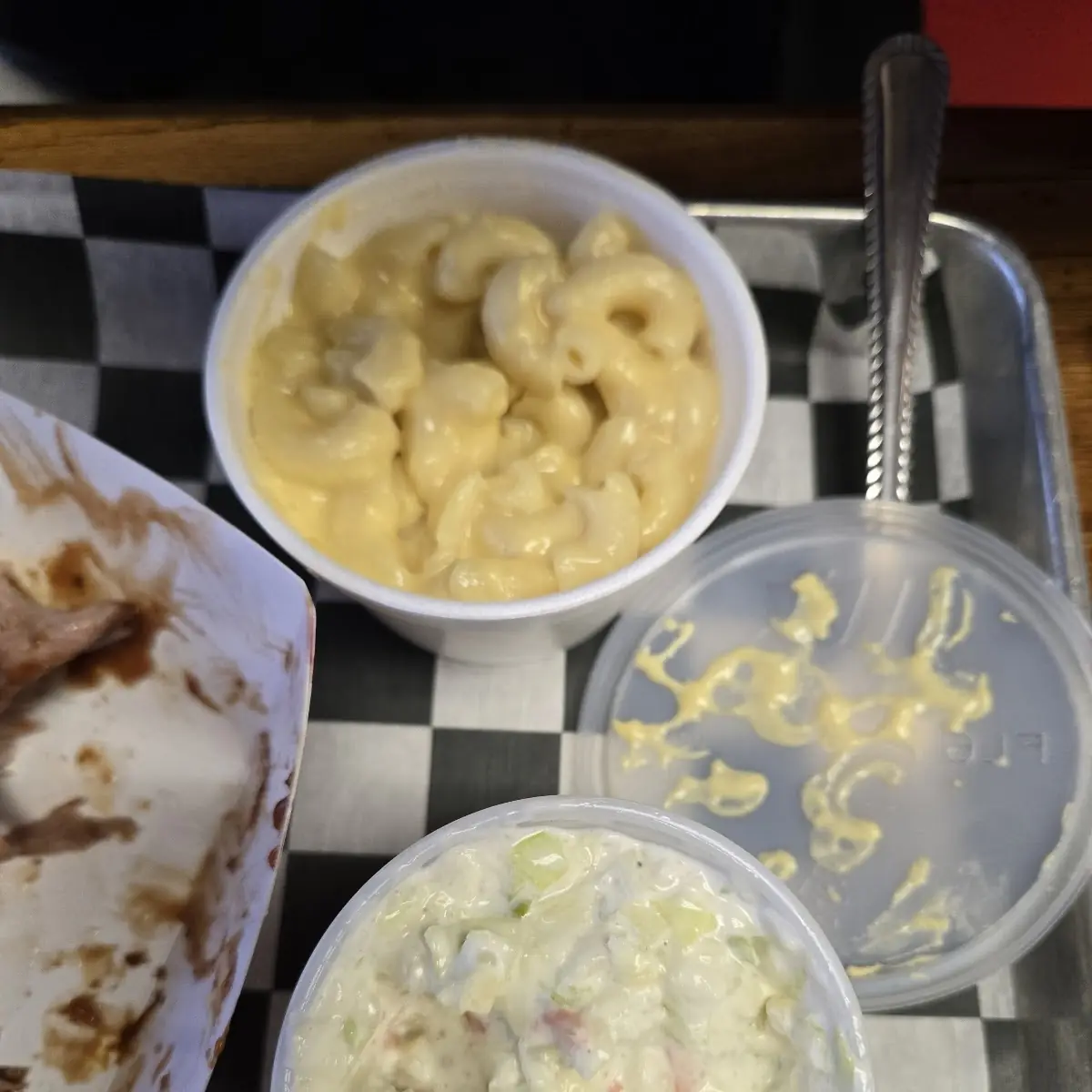 Sides Mac-N-Cheese and Coleslaw