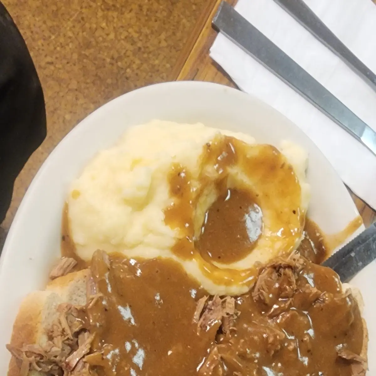 Open Faced Roast Beef Dinner