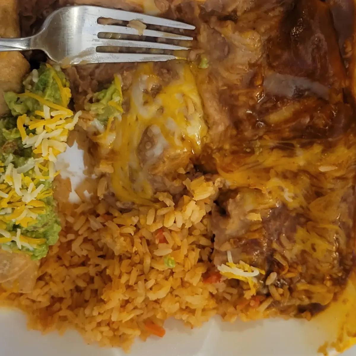 Enchilada Plate Served Like a Mess