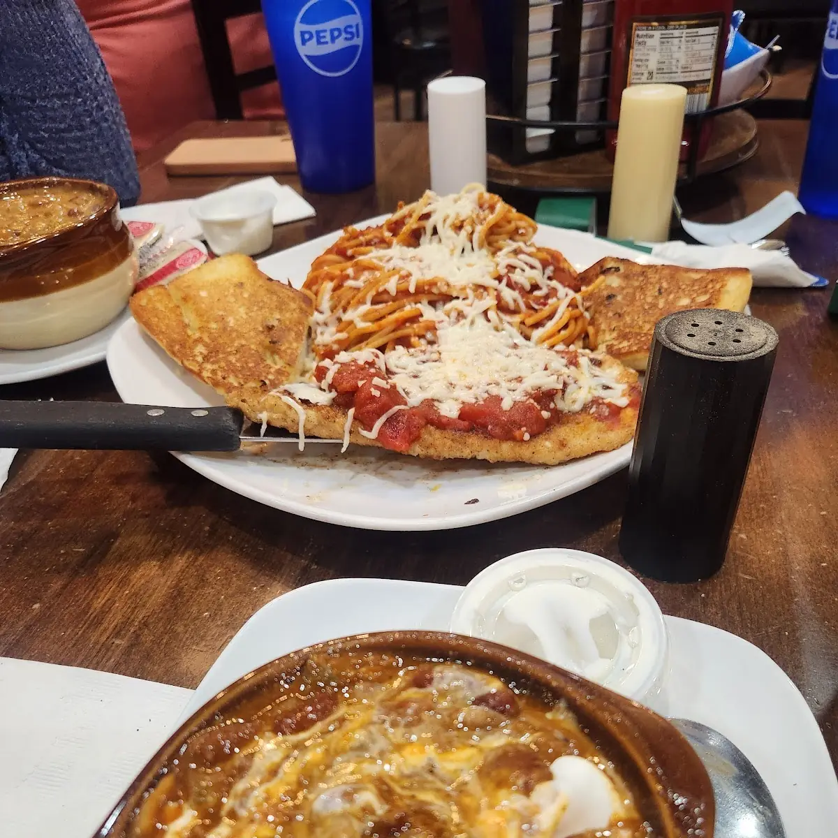 Chili and Chicken Parmesan