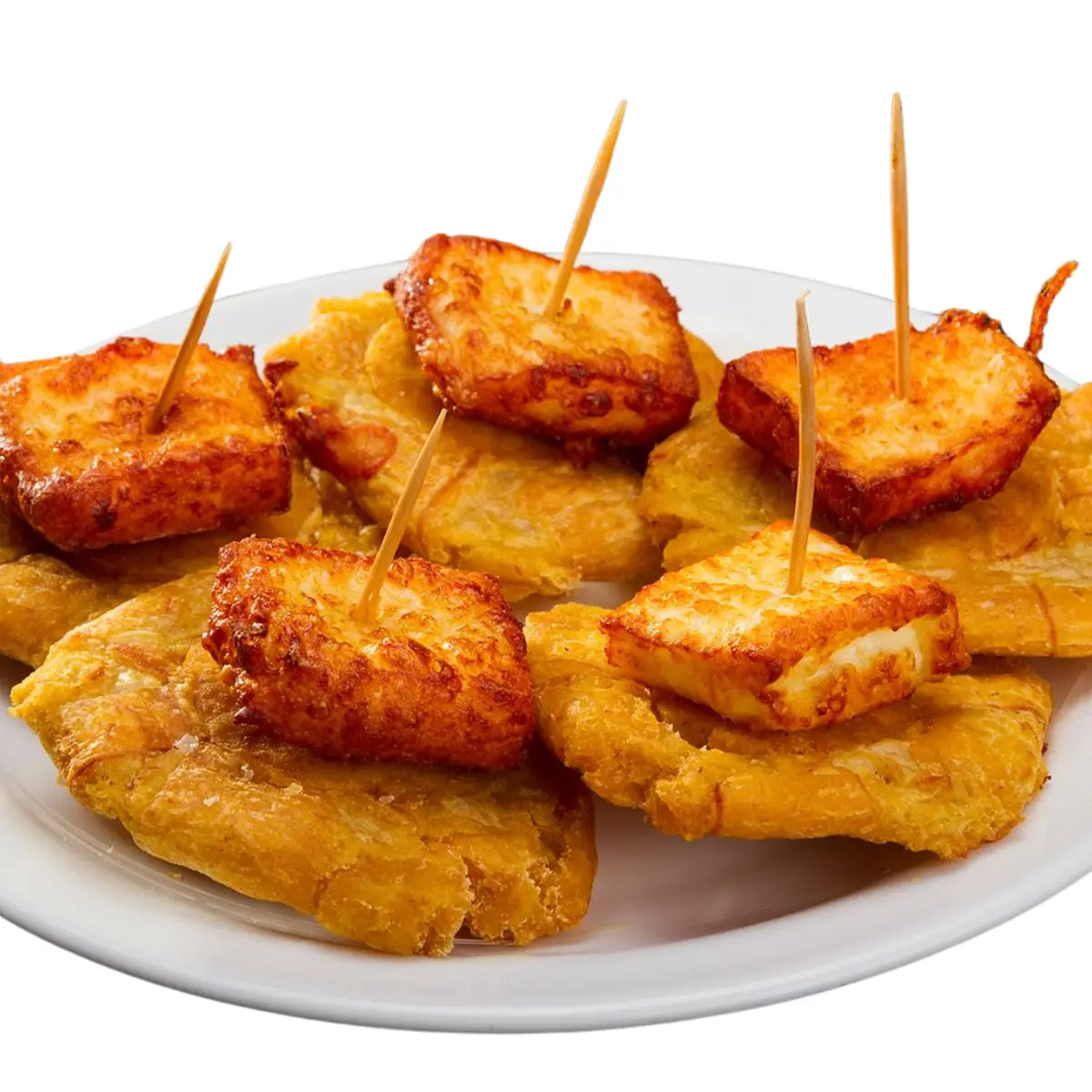 Fried Cheese Queso Frito Con Tostones
