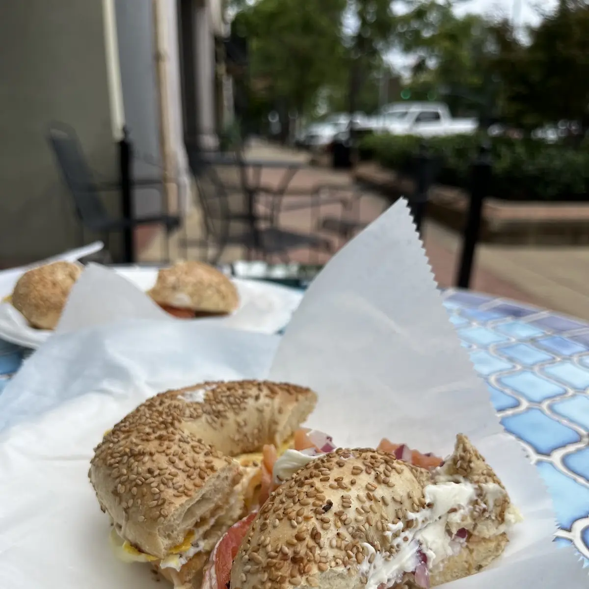 Salmon Bagel with Cream Cheese