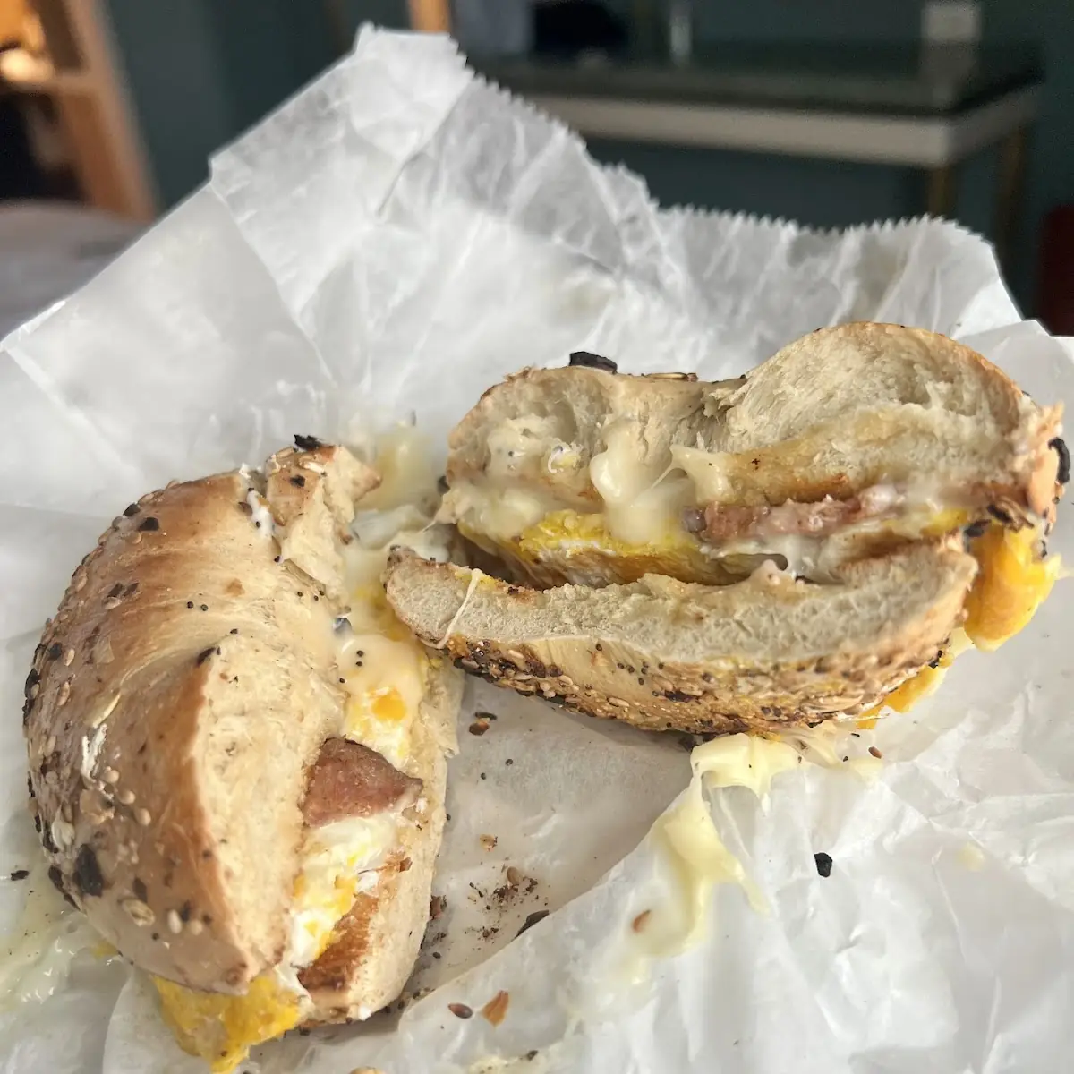 Taylor Pork Egg and Cheese Bagel