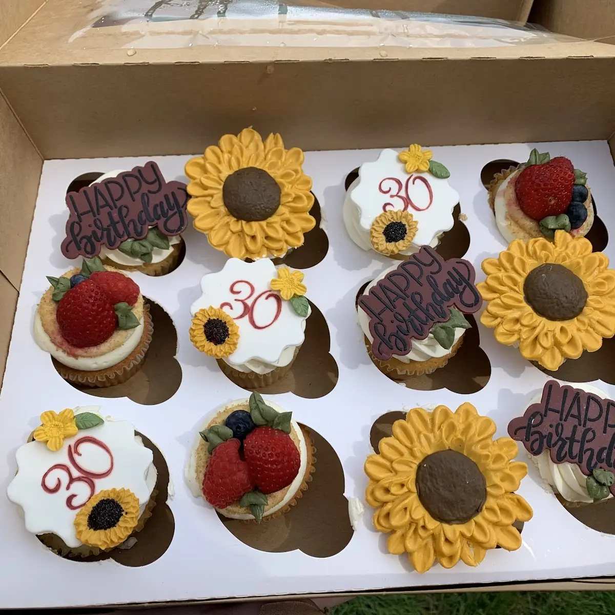Custom Made Cupcakes for 30th Birthday