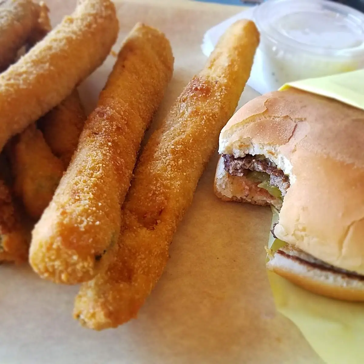 Burger with Zucchini Fries