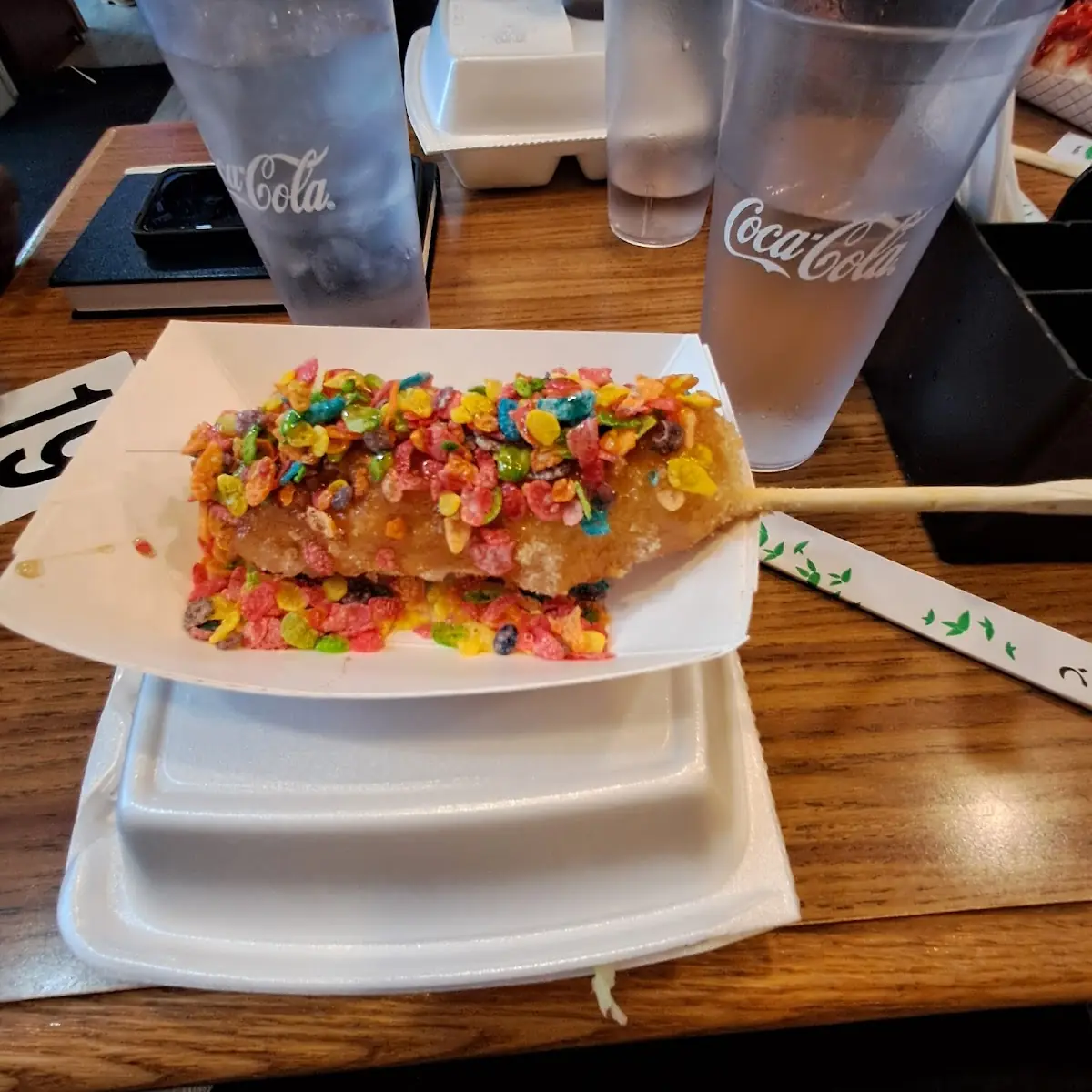 Fruity Pebbles Corn Dog