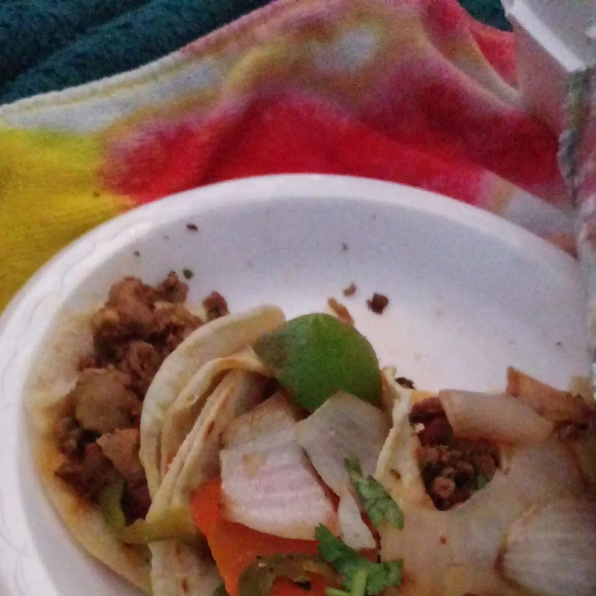 Chicken Taco with Grilled Onions