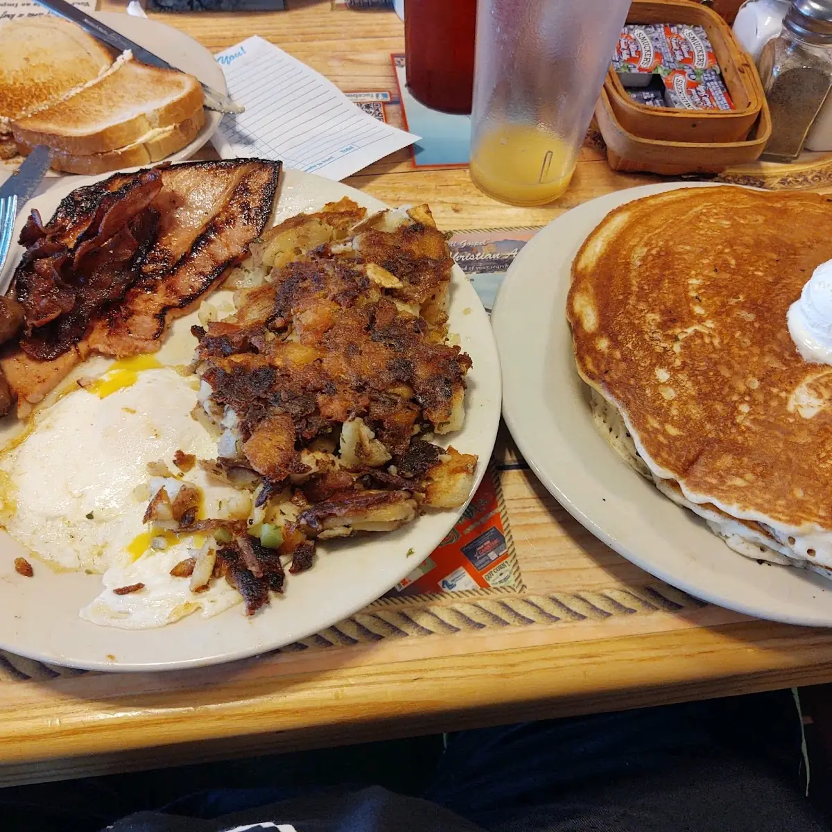 Cinnamon French Toast Scrambled Eggs and Bacon