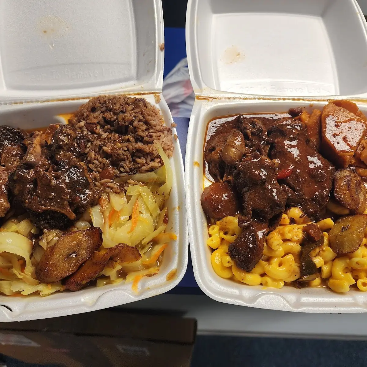 Oxtail Dinner and Stewed Chicken Lunch