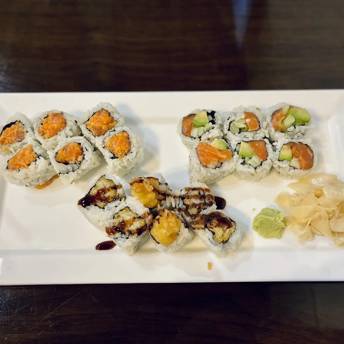 Yellow Tail Roll Alaskan Roll Spicy Salmon Roll