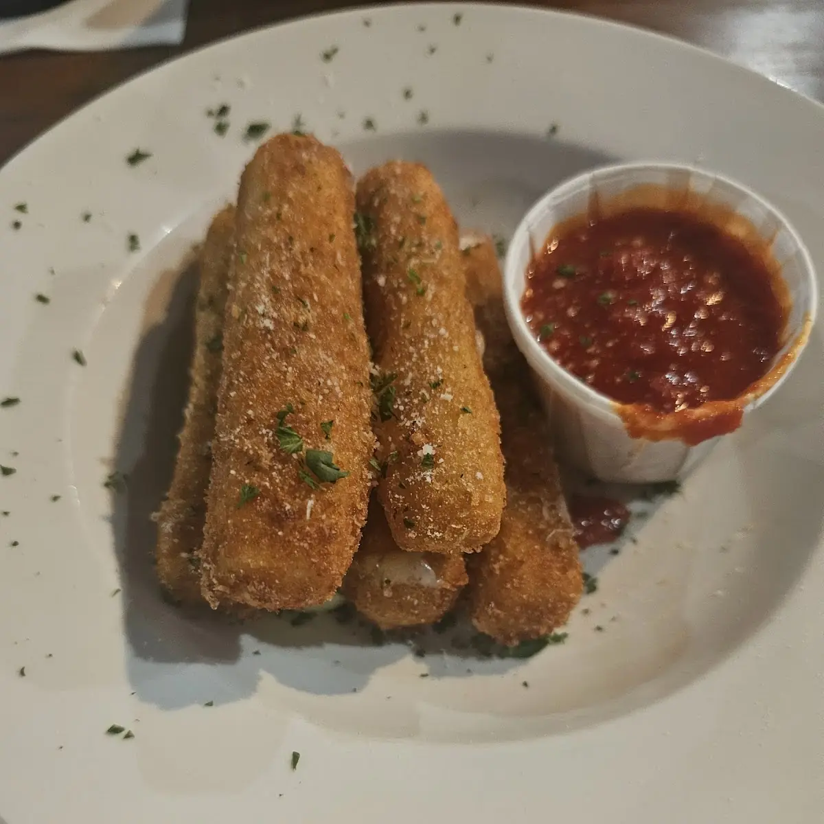 Fried Mozzarella Sticks with Marinara