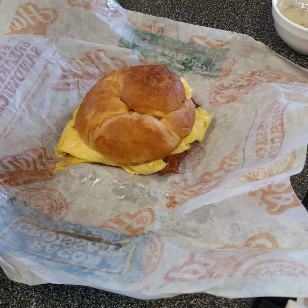 Bacon Egg and Cheese Sunrise Croissant