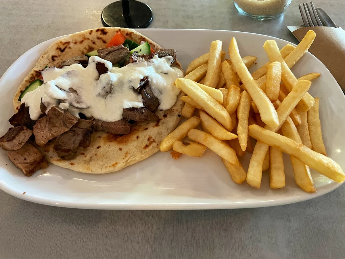 Lamb Souvlaki, The Green Mango Cafe
