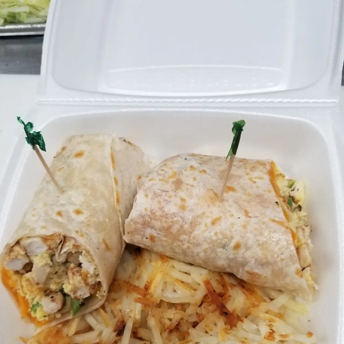 Breakfast Burrito w Hashbrowns