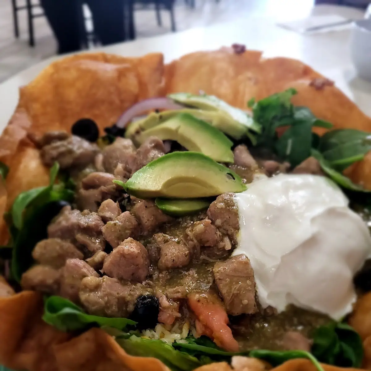 Chile Verde Taco Salad