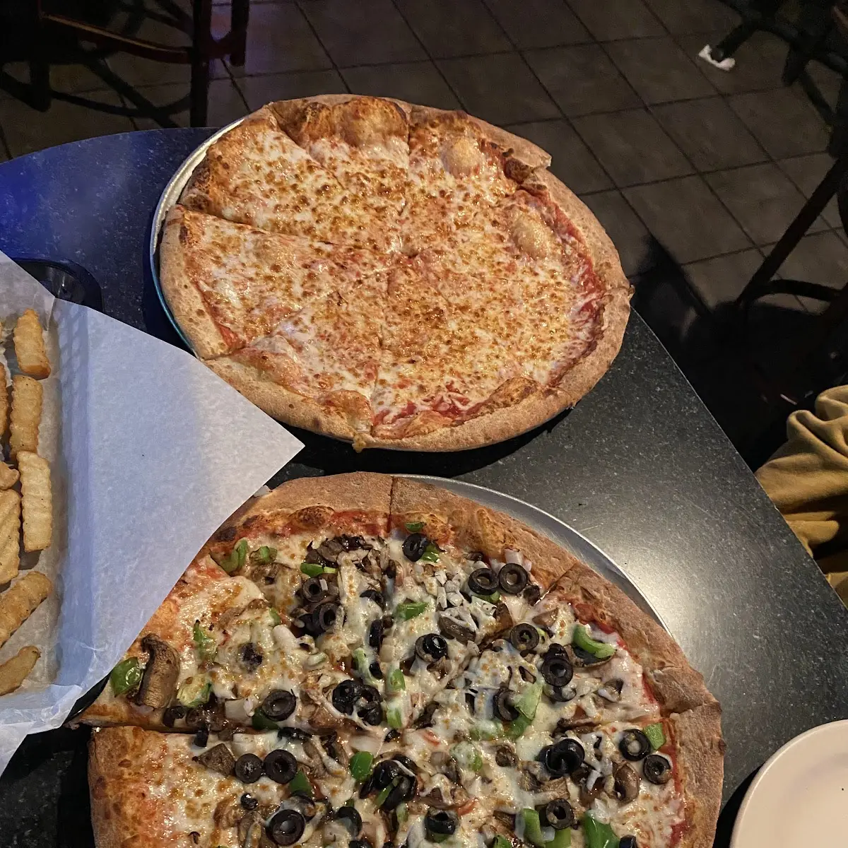 Veggie Pizza and Cheese Pizza