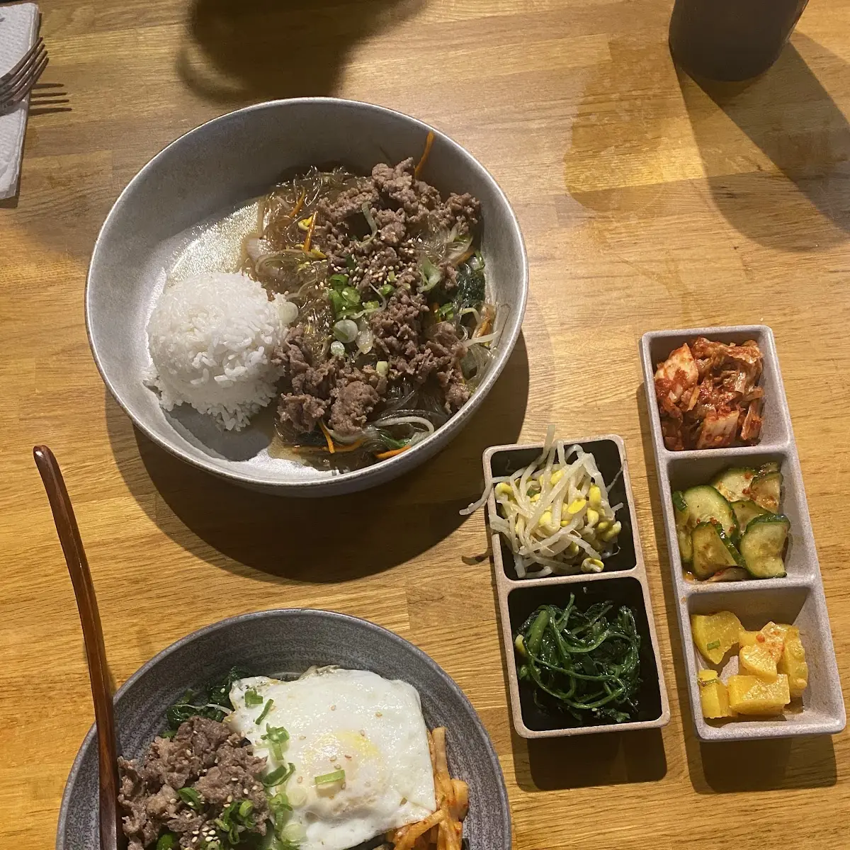 Beef Bibimbap with Side Dishes