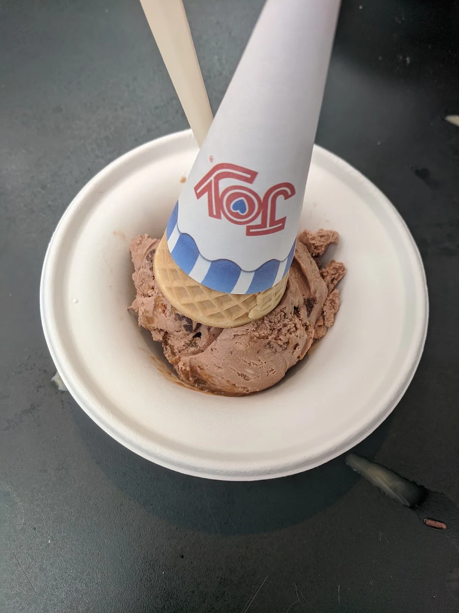 German Chocolate Cake with Sugar Cone