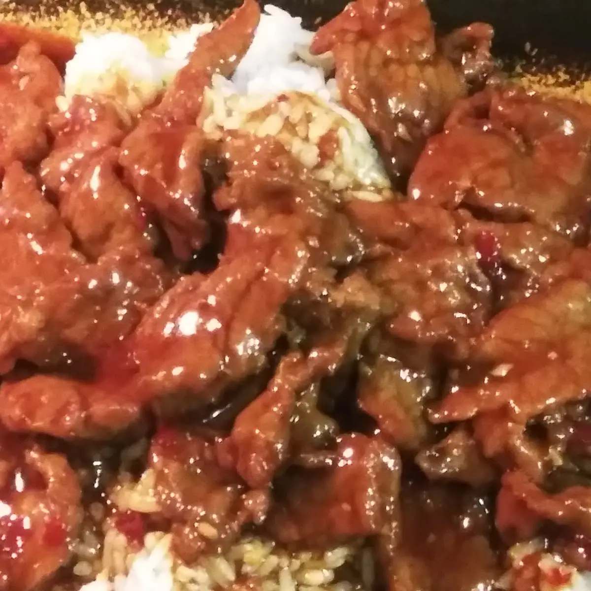 Beef with Garlic Sauce with White Rice