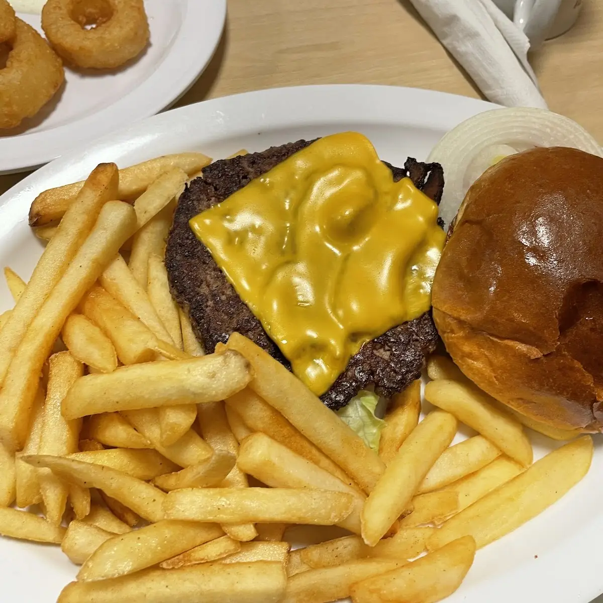 Bacon Cheeseburger and Fries