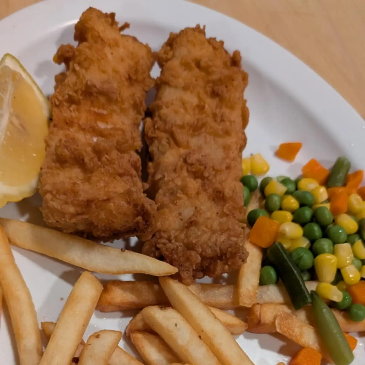 Beer Battered Cod Dinner