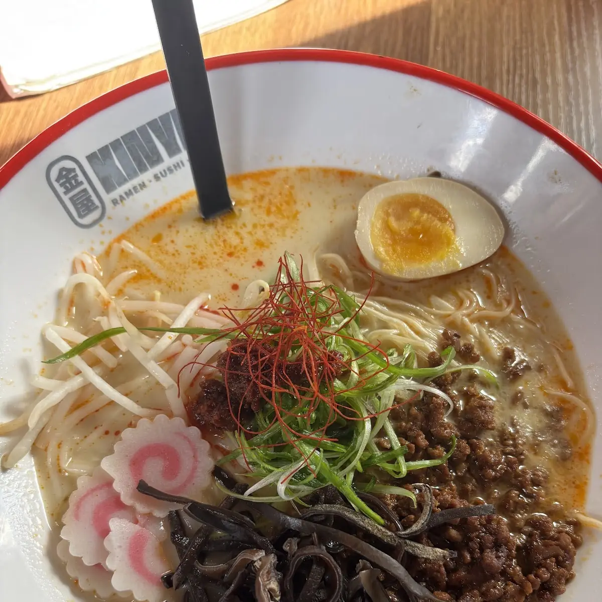 Spicy Ground Pork Ramen with Egg