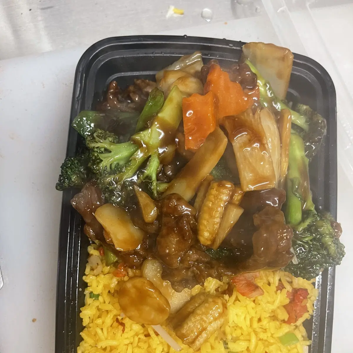 Triple Delight in Garlic Sauce