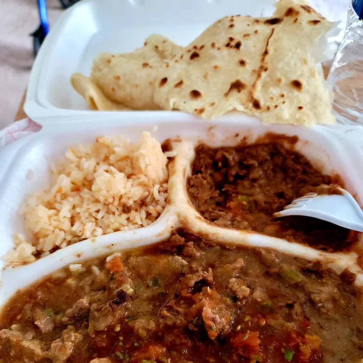 Carne Guisada Rice and Beans