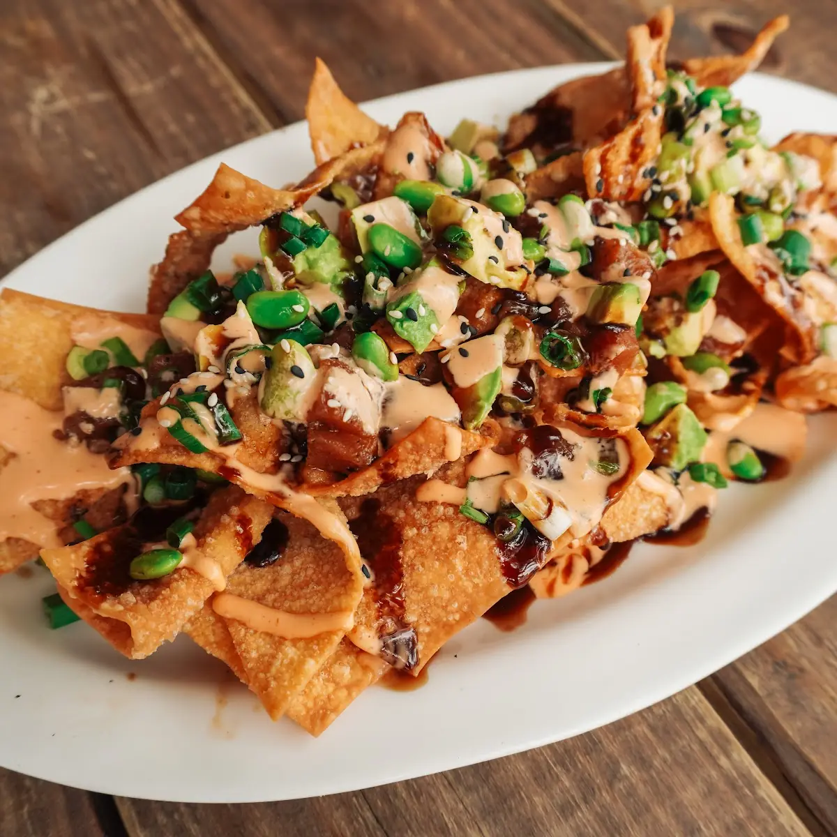 Tuna Poke Nachos