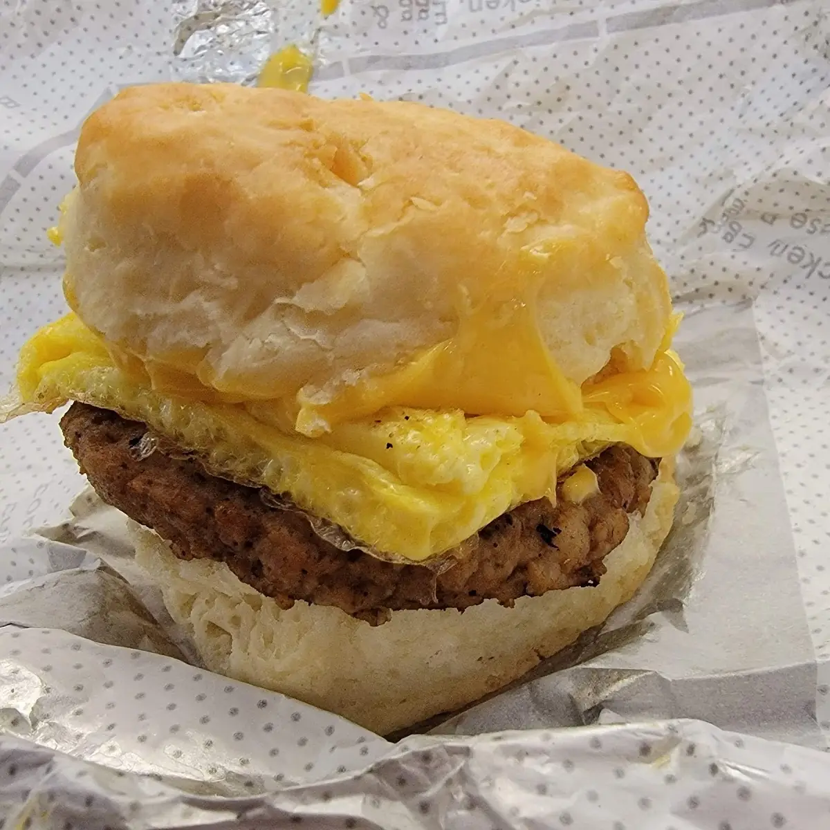 Sausage Egg and Cheese Biscuit