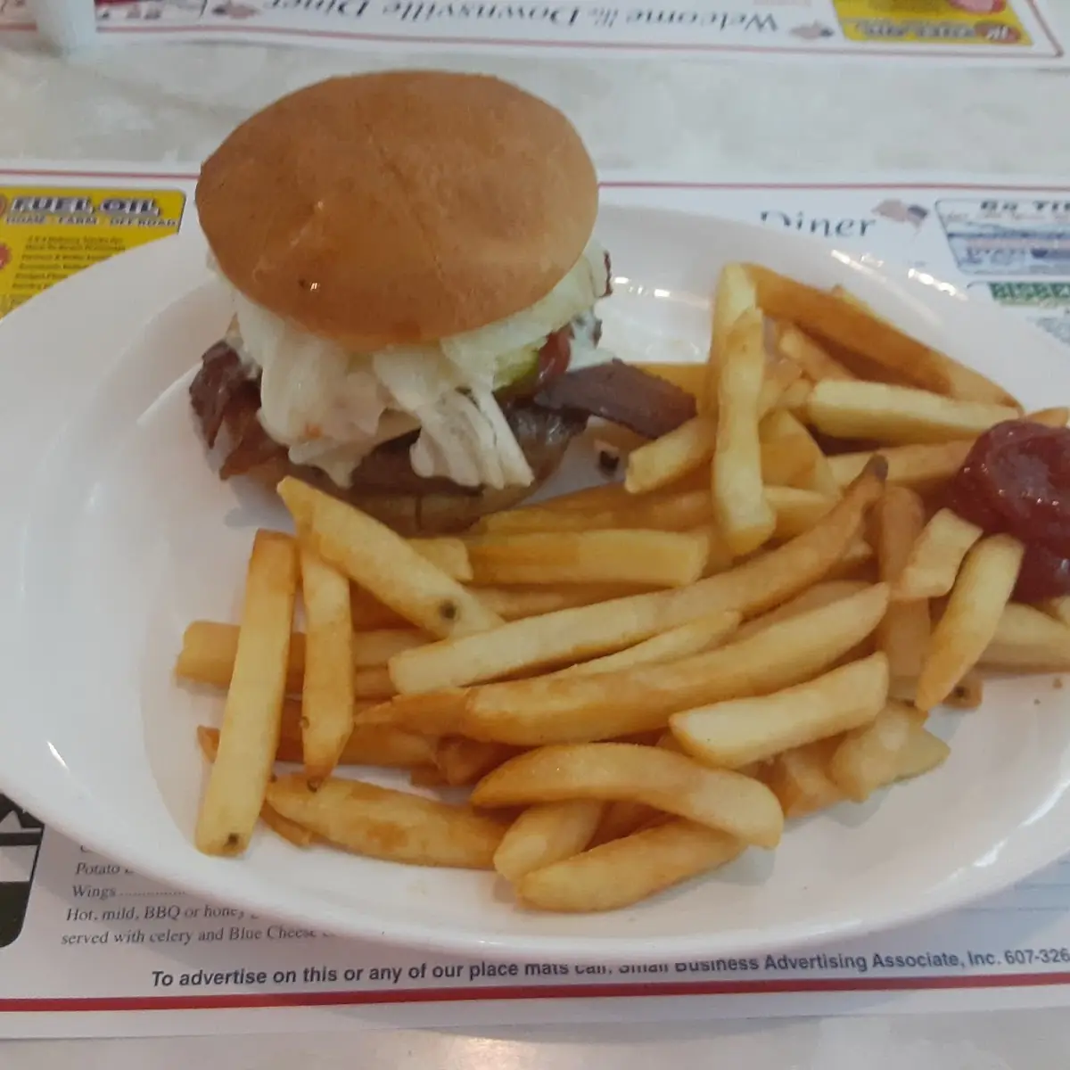 Bacon Cheeseburger with French Fries