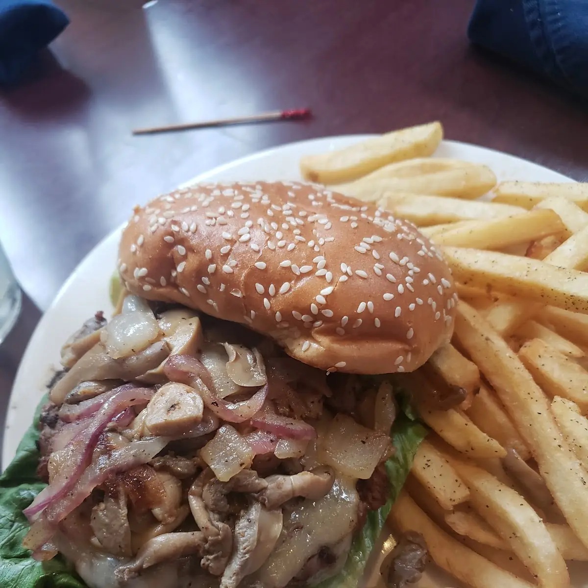 Mushroom Swiss Burger