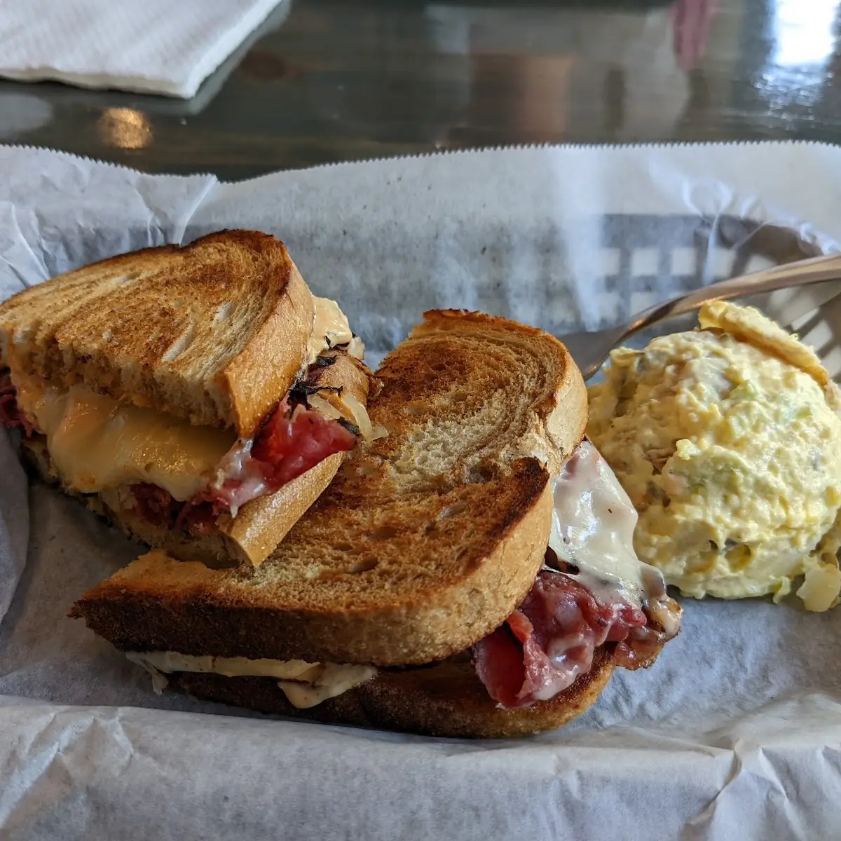 Reuben with Potato Salad
